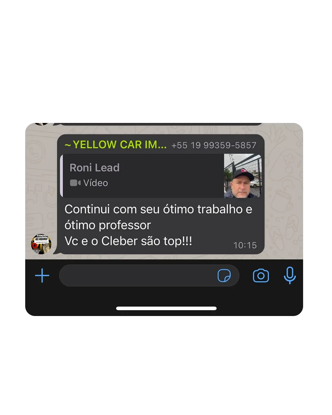 Depoimento de aluno 1