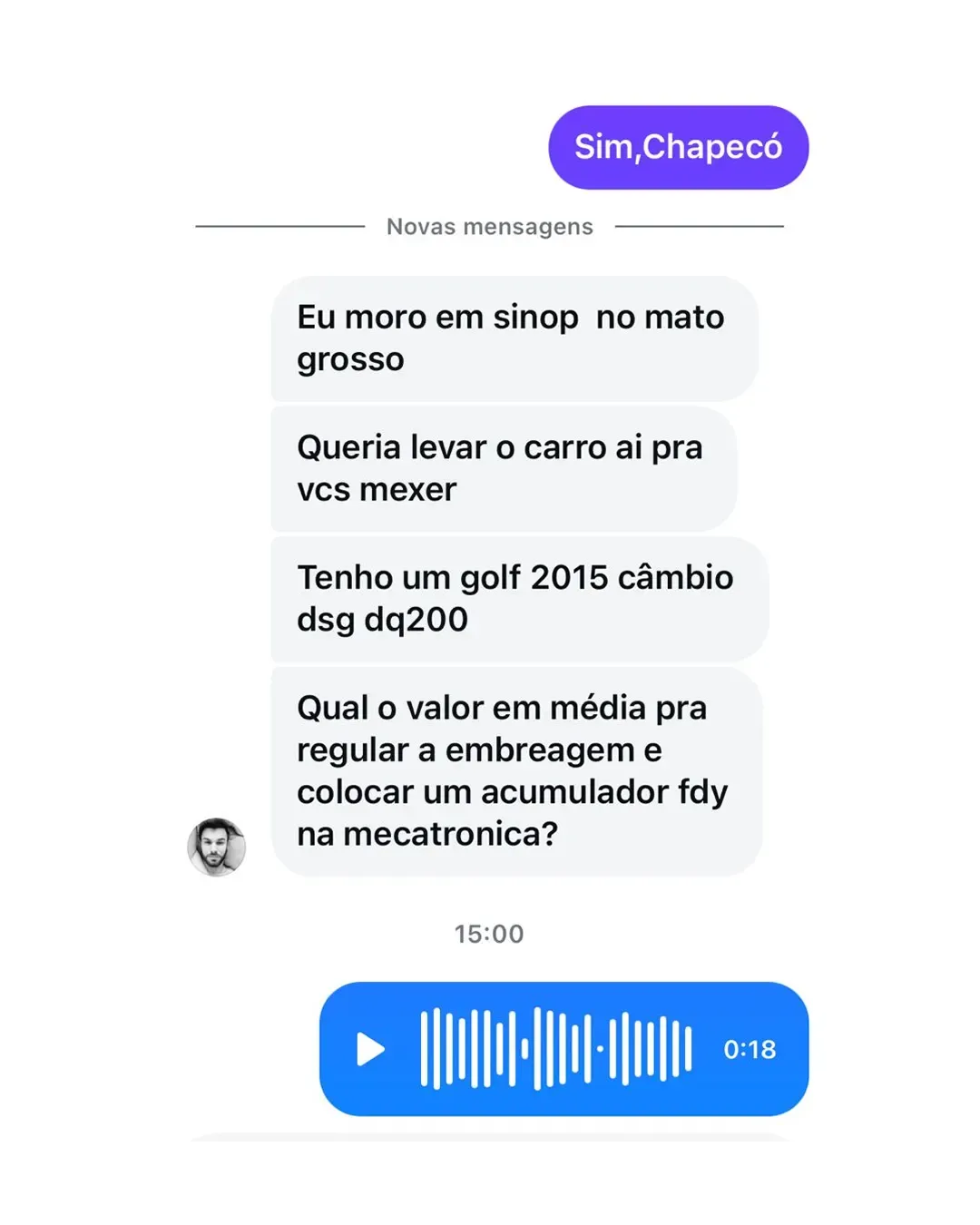 Print de conversa com aluno 10